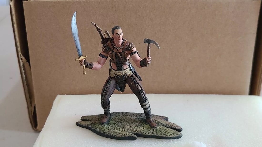 Seil Models The Scorpion King (The Rock): Seil Models. Unique The Scorpion King larger size 75mm figure. From the movie with the actor The Rock. Great figure. Boxed in excellent condition