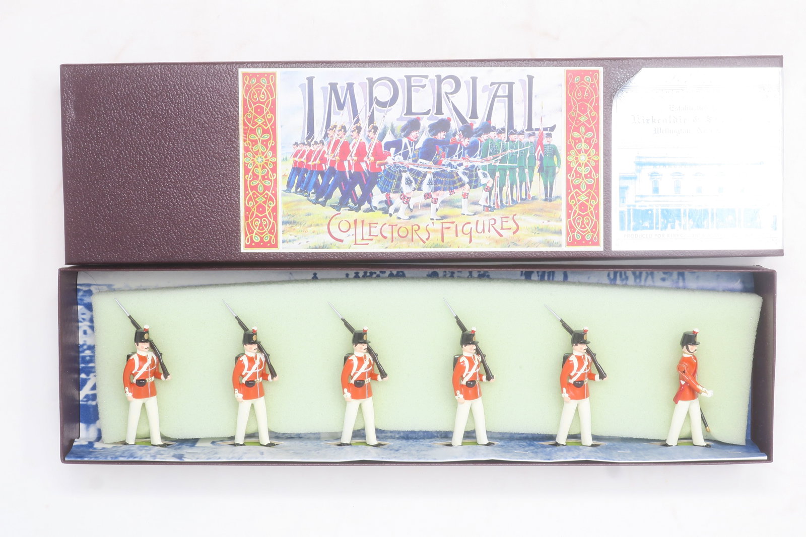 Imperial set #14 65th Regiment: of Foot, "Royal Tigers", 6 figures in original box (set was produced for Kirkcaldie & Stains' 120th birthday); Excellent