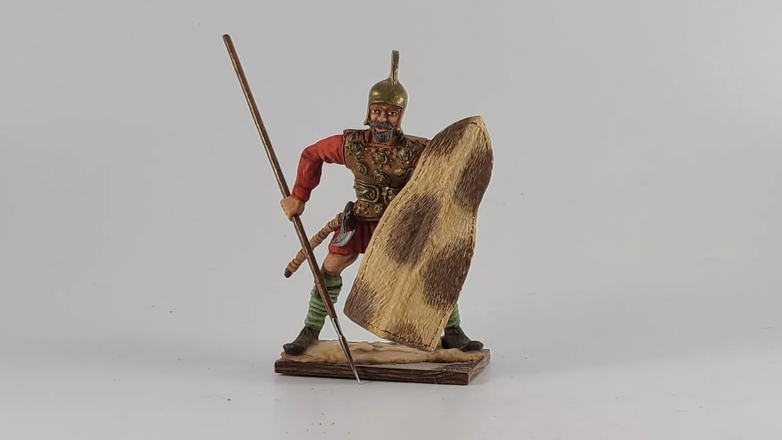 AeroArt St. Petersburg Ancient Georgian Warrior: AeroArt Military Miniatures - The St. Petersburg Collection #052 - Ancient Georgian Warrior with Spear, Excellent, 1 piece.