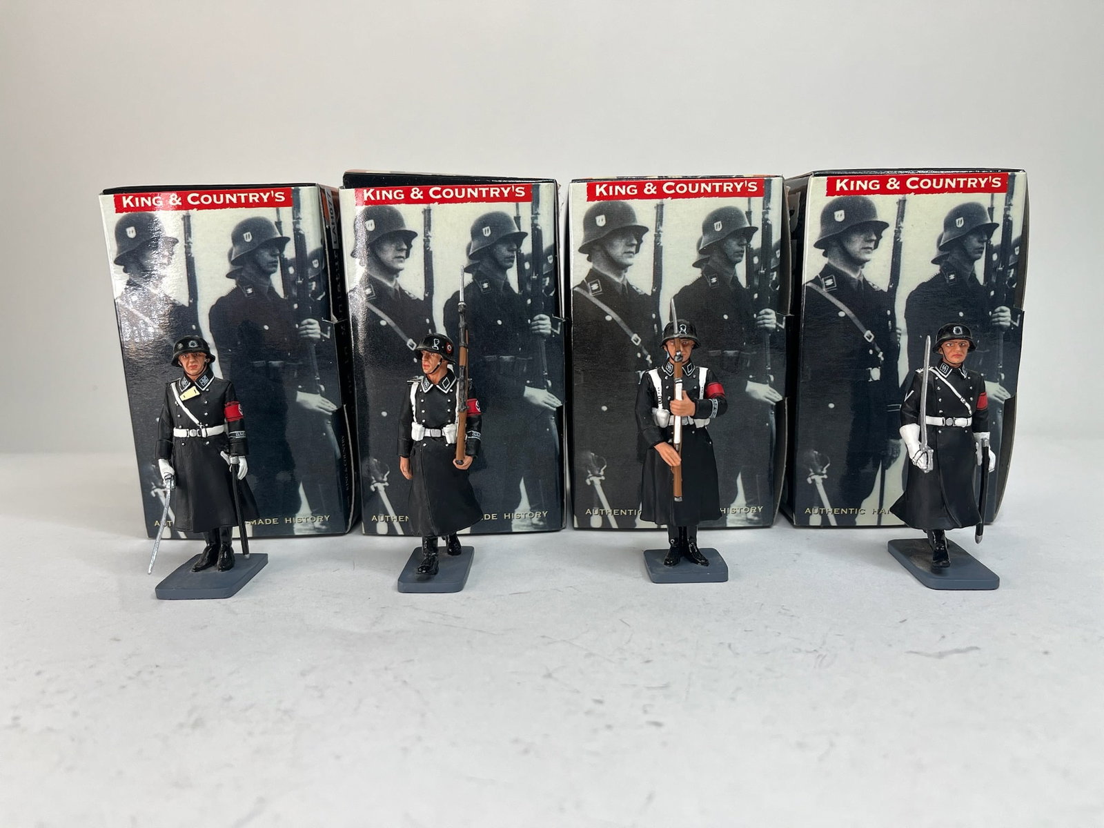 King & Country Winter SS Assortment LAH074,075,: 077, 078. Berlin '38. 4 Pieces. Condition Excellent. Boxes Very Good.