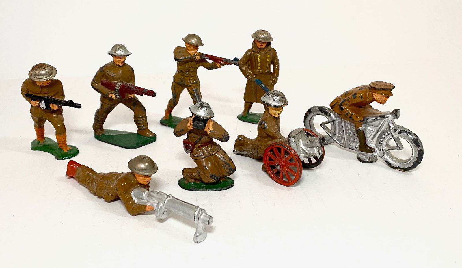 Barclay & Manoil Dimestore Assortment: 8 pieces. Excellent to good condition.