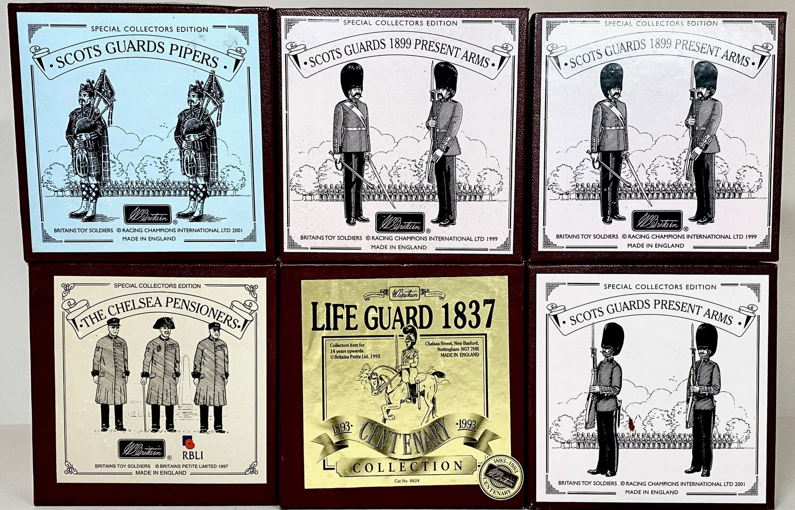 Britains Special Collectors Edition Figures: 12 pieces. Mint condition. Boxes excellent.