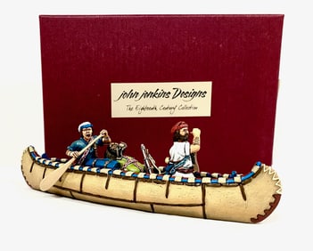 John Jenkins #CAN02 French Militia in Canoe