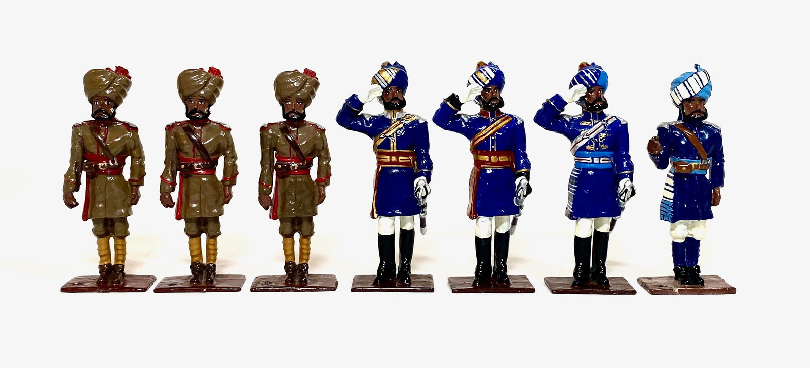 Somerset Indian Army Types: 7 pieces. Mint to near mint condition (one missing lance). Unboxed.
