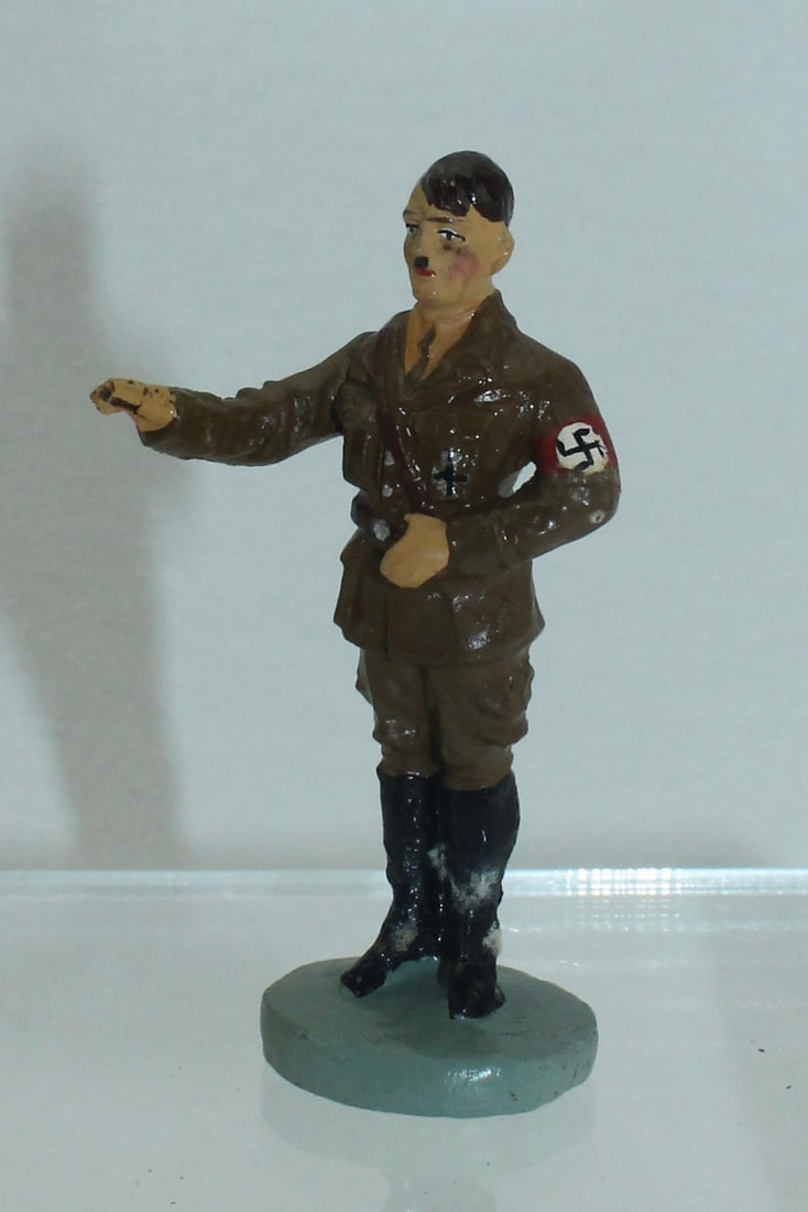 Elastolin Hitler Bareheaded in Party Uniform: 30/50/20. Standing with Movable Arm. Made 1934-38. 1 Piece. Condition Excellent. No Box.