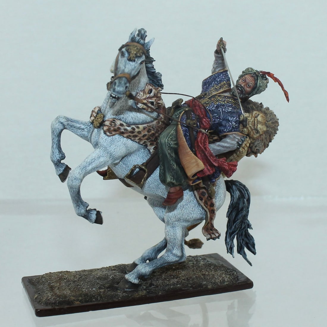 Nevskaya Studio Mounted Turk Attacked by Lion (1 of 6)