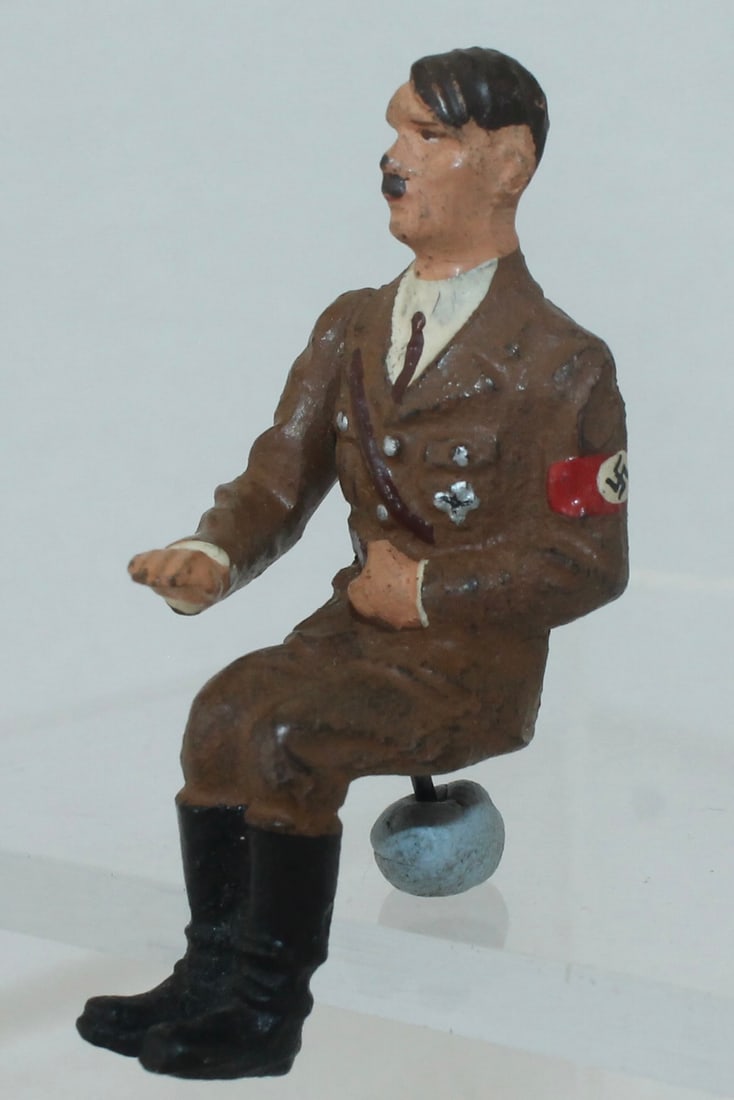 Lineol Hitler Seated in Party Uniform: 9/6. Seated for Vehicle with Movable Arm. Made 1935-40. 1 Piece. Condition Excellent. No Box.