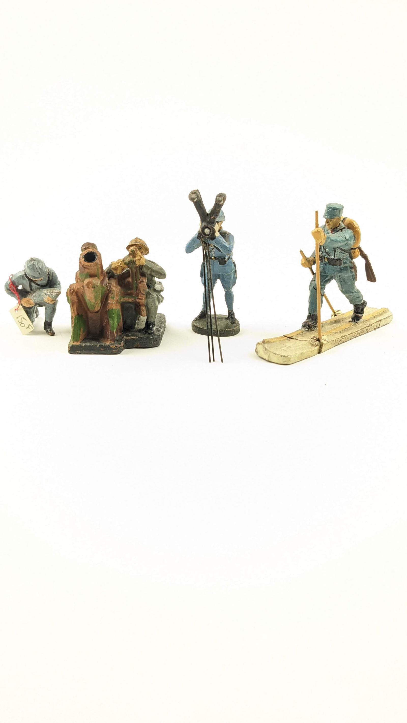 Elastolin French WWI In Blue Skier & Mortar (1 of 1)