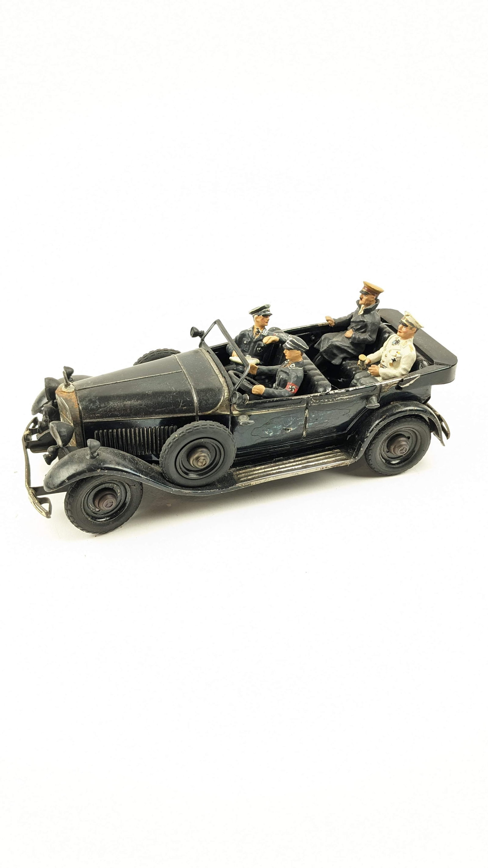 Tipp Hitler's Mercedes Staff Car: 6 Pieces Condition Fair-Very Good (Crew Is New) No Box