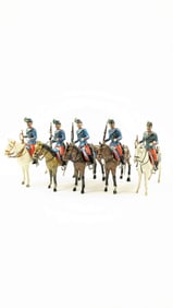 Lucotte French Cavalry In Blue 1914 Red Piping
