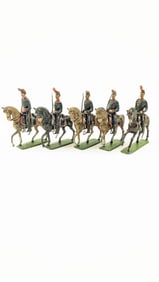 NORIS German Mounted Hussars Red Plumes 58mm