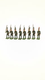 Heyde German In Green Marching With Bugler