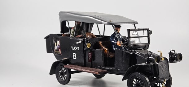 Alan Kelsey WW1 Taxi with German Officer