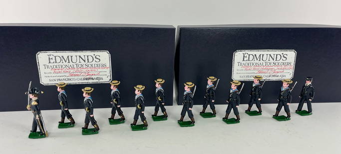 Edmund's Royal Navy Officer, Sailors,: and Midshipmen. Diamond Jubilee of Queen Victoria 1837-97. 12 pieces. Condition Excellent. Boxes Excellent.