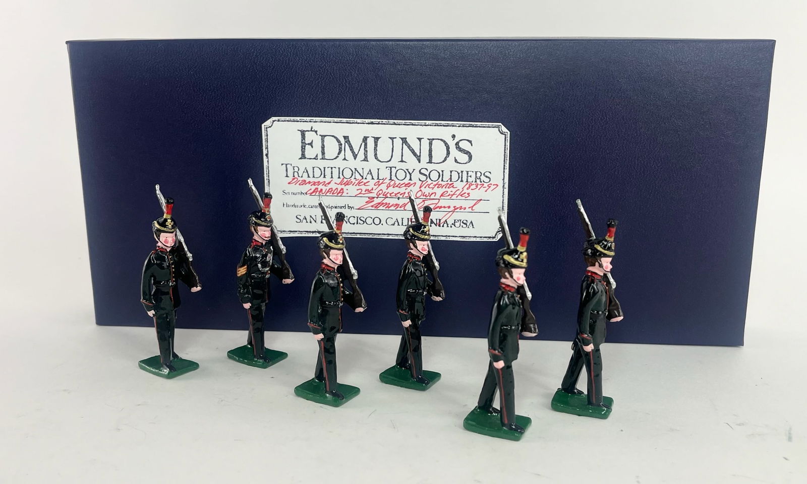 Edmund's Diamond Jubilee: 2nd Queen's Own Rifles: Diamond Jubilee of Queen Victoria 1837-97. Canada. 6 Pieces. Condition Excellent. Box Excellent.