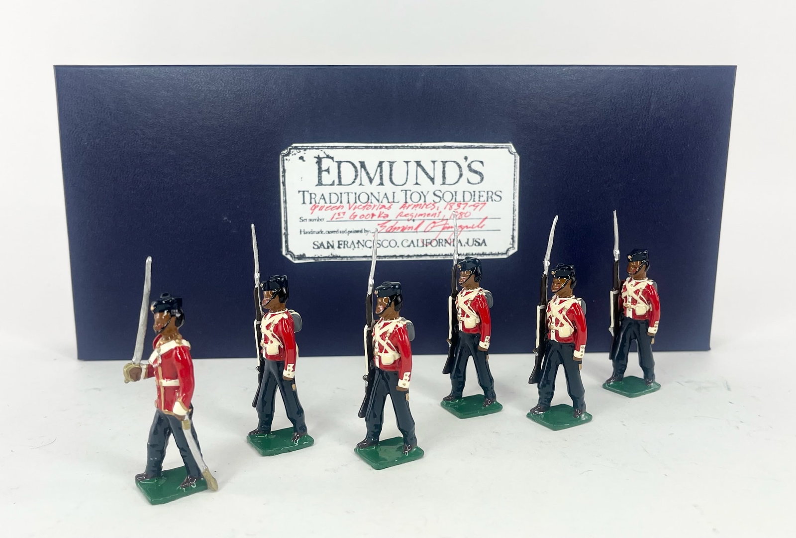 Edmund's Diamond Jubilee: 1st Gurkha Regiment: Diamond Jubilee of Queen Victoria 1837-97. 6 Pieces. Condition Excellent. Box Excellent.