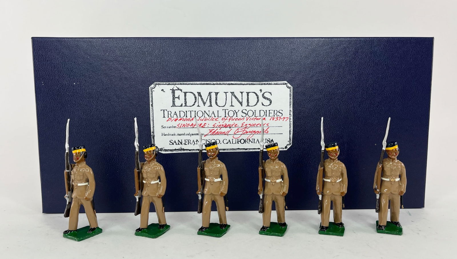 Edmund's Diamond Jubilee: Singapore Engineers: Diamond Jubilee of Queen Victoria 1837-97. Singapore. 6 Pieces. Condition Excellent. Box Excellent.