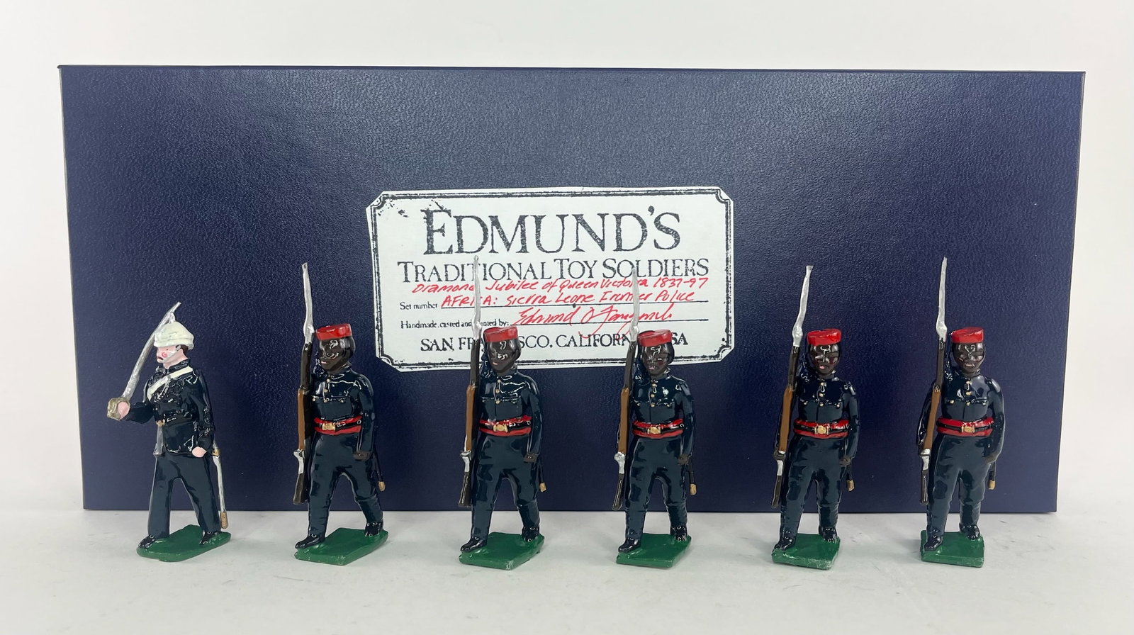 Edmund's Diamond Jubilee: Sierra Leone Frontier Po: Diamond Jubilee of Queen Victoria 1837-97. Africa. 6 Pieces. Condition Excellent. Box Excellent.