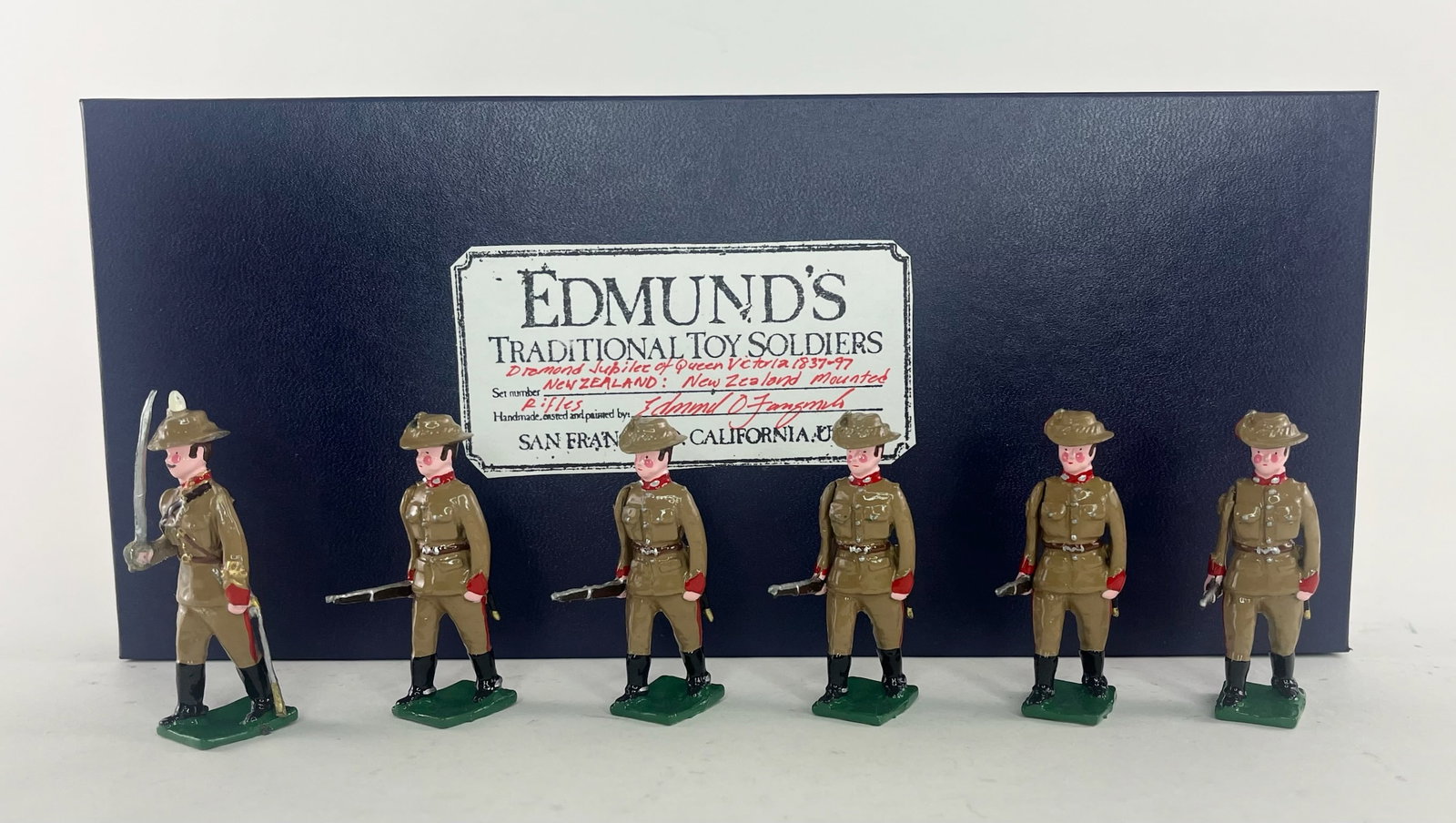Edmund's Diamond Jubilee: New Zealand Mounted Rifl: Diamond Jubilee of Queen Victoria 1837-97. New Zealand. 6 Pieces. Condition Excellent. Box Excellent.