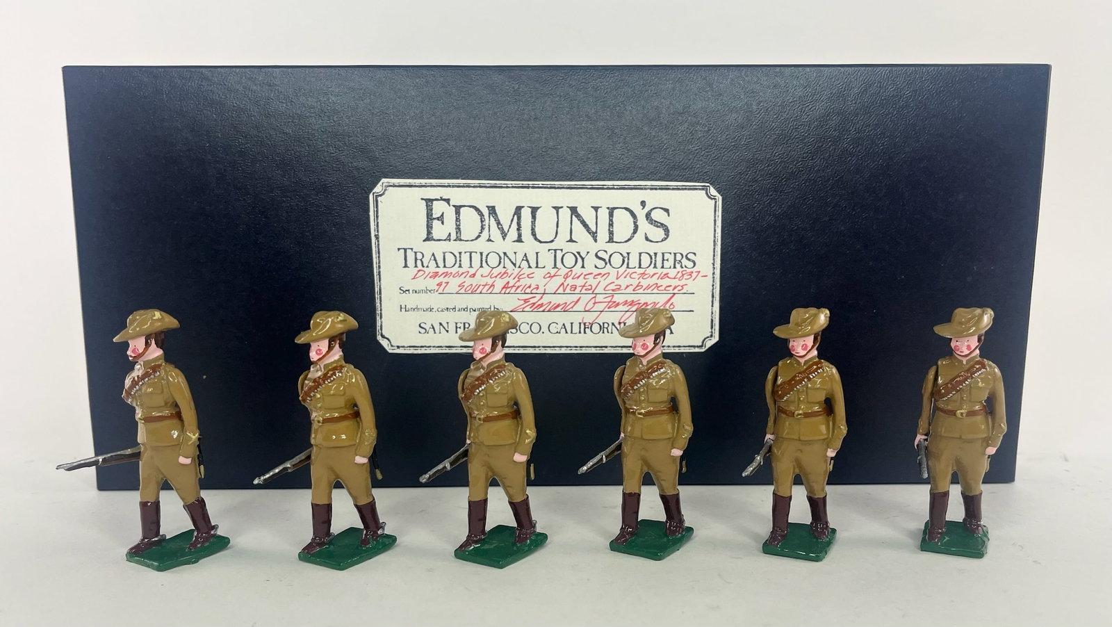 Edmund's Diamond Jubilee: Natal Carabinieri: Diamond Jubilee of Queen Victoria 1837-97. South Africa. 6 Pieces. Condition Excellent. Box Excellent.
