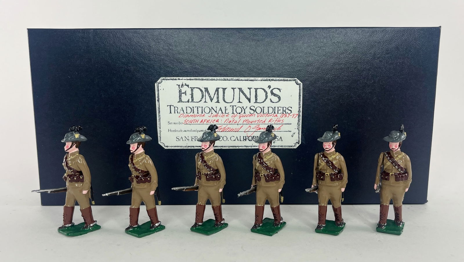 Edmund's Diamond Jubilee: Natal Mounted Rifles: Diamond Jubilee of Queen Victoria 1837-97. South Africa. 6 Pieces. Condition Excellent. Box Excellent.