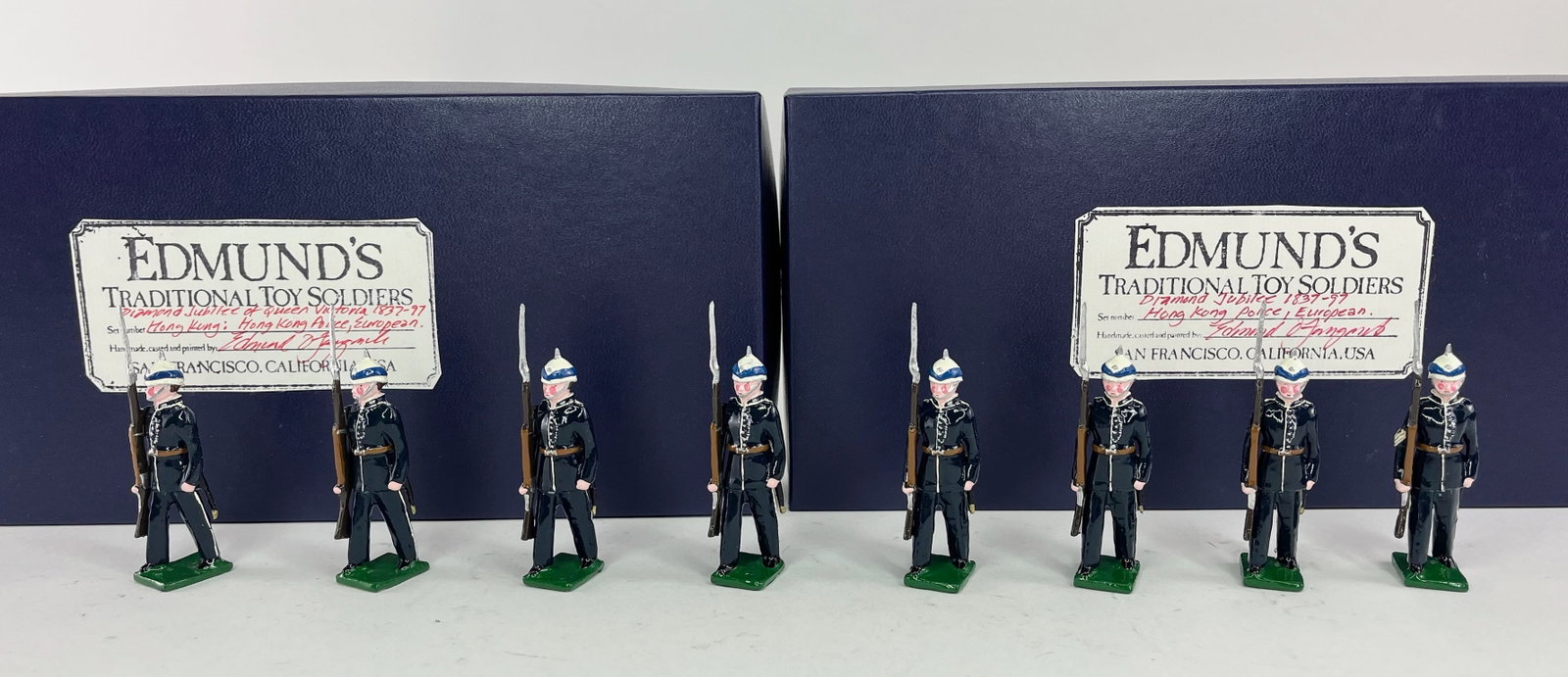 Edmund's Diamond Jubilee: Hong Kong Police, Europe: Diamond Jubilee of Queen Victoria 1837-97. Hong Kong. 8 Pieces. Condition Excellent. Boxes Excellent.