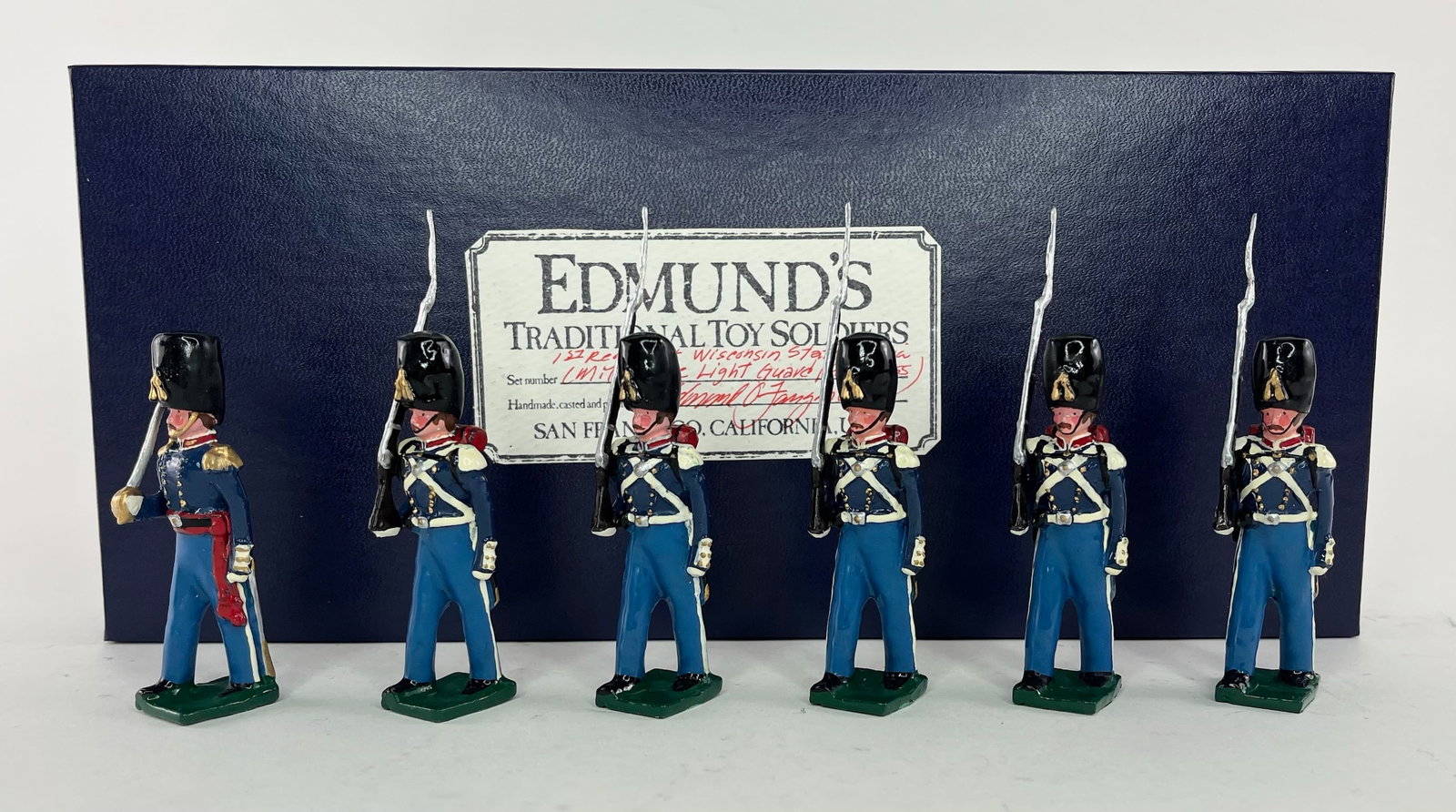 Edmund's 1st Regiment Wisconsin State Militia: (Milwaukee Light Guard, Full Dress). 6 Pieces. Condition Excellent. Box Excellent.