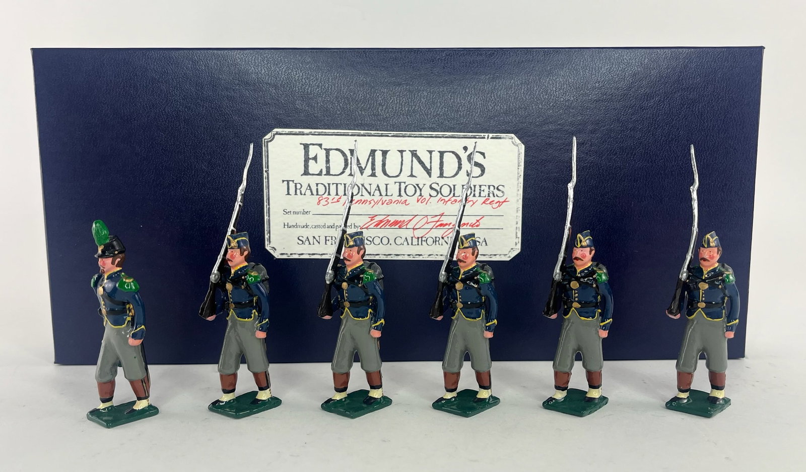 Edmund's 83rd Pennsylvania Volunteer Infantry: Regiment. 6 Pieces. Condition Excellent. Box Excellent.