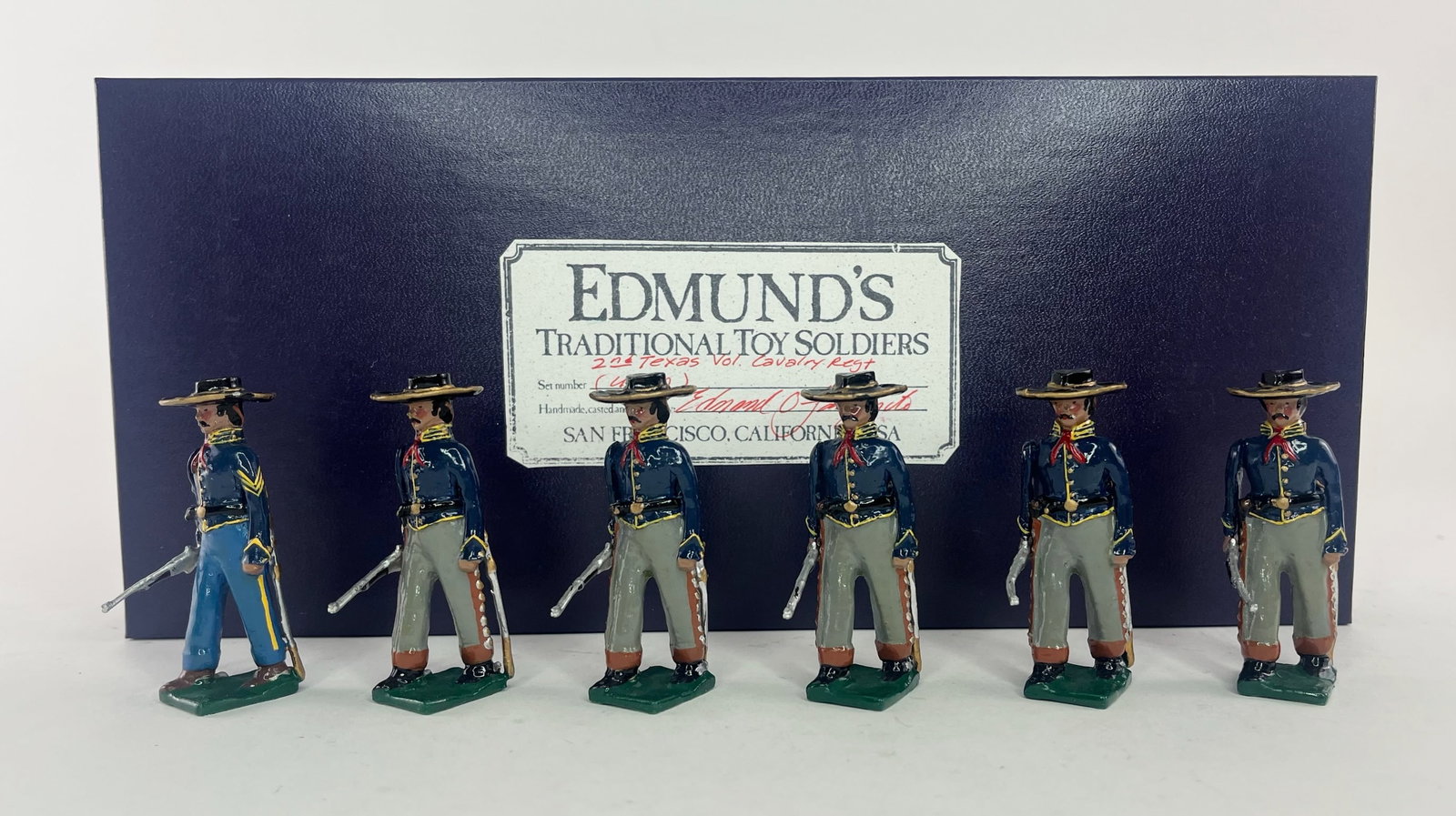 Edmund's 2nd Texas Volunteer Cavalry Regiment: (Union). 6 Pieces. Condition Excellent. Box Excellent.