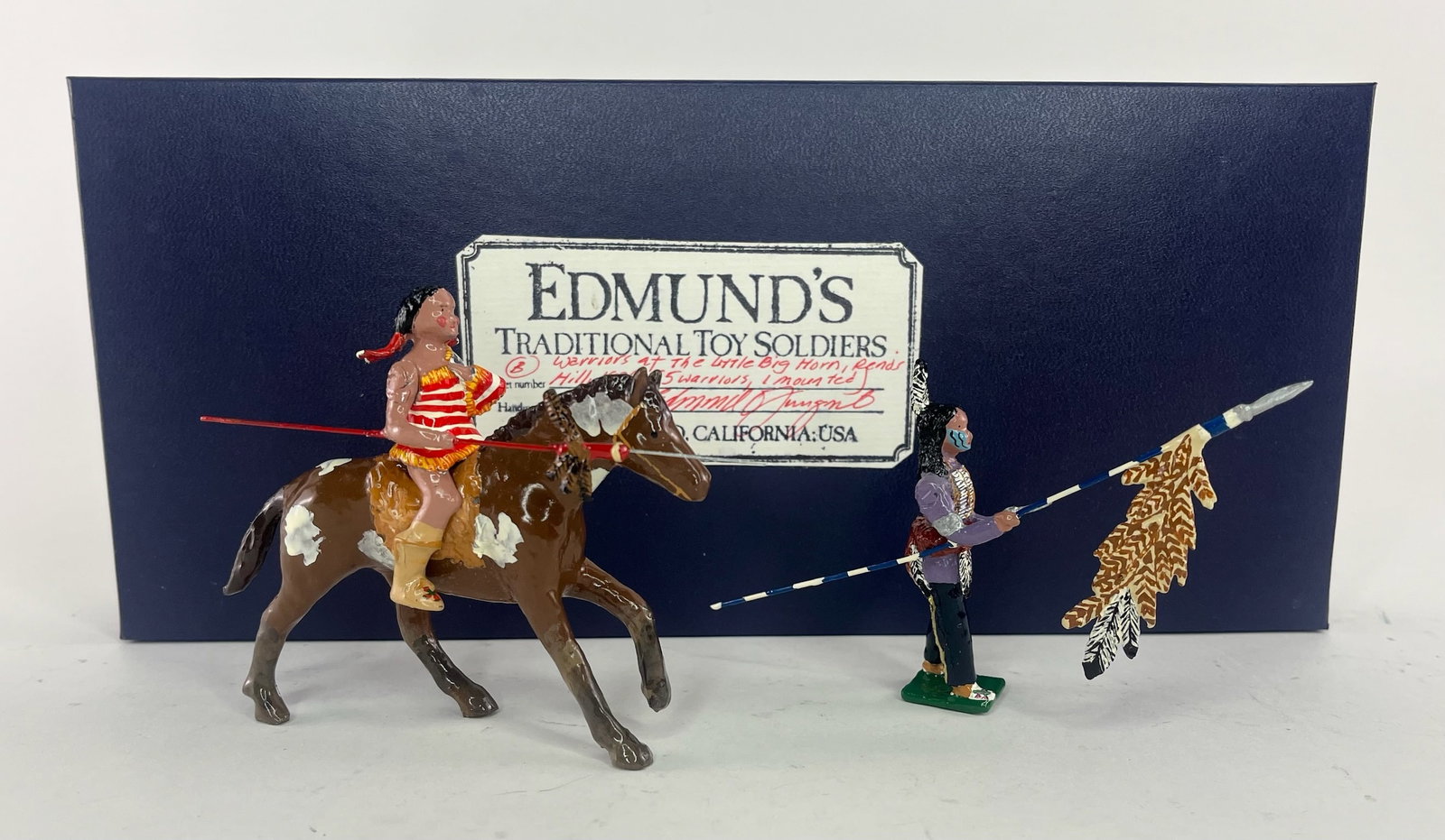 Edmund's Warriors at The Little Big Horn: Box B Only. 2 Pieces. Condition Excellent. Box Excellent.