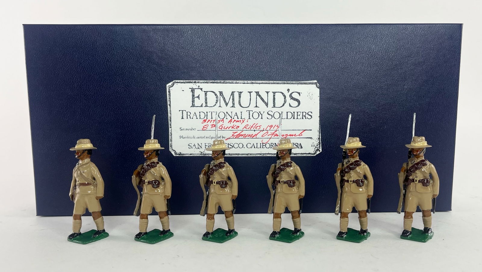 Edmund's British Army 8th Gurkha Rifles 1914: 6 Pieces. Condition Excellent. Box Excellent.