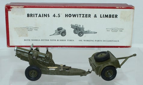 Britains Set 2008 4.5 Inch Howitzer and Limber