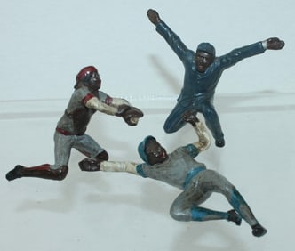 Lot of Cast Iron "Negro League" Baseball Players