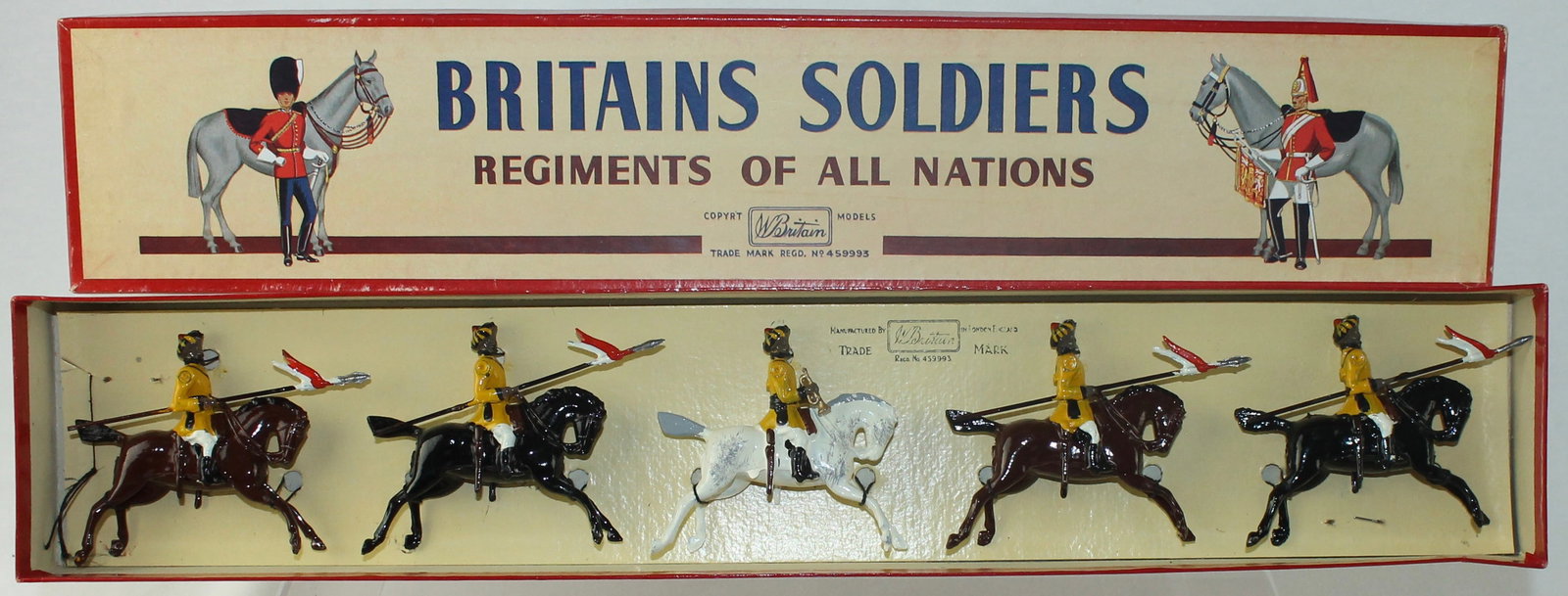 Britains Set 47 Skinner's Horse: Indian Army. Mint Tied in Box. 6 Pieces. Box Very Good.