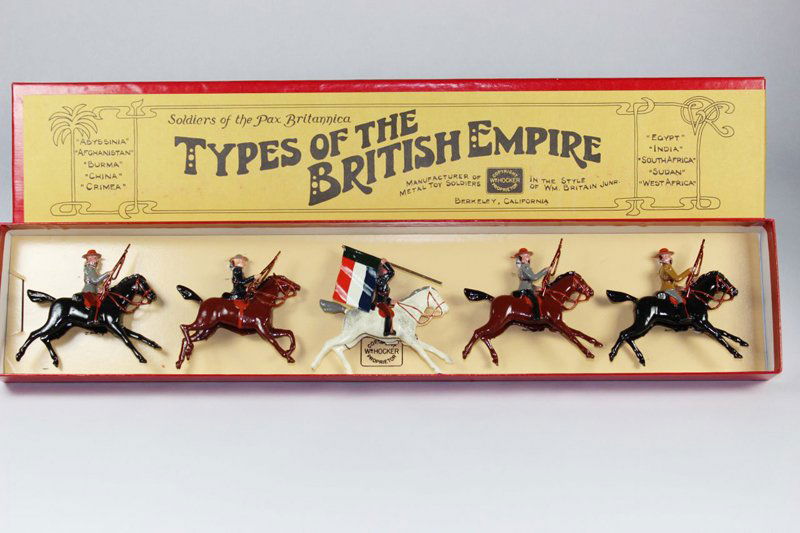 Wm Hocker Transvaal Boers: Wm Hocker Transvaal Boers mounted charging with colors Set #18 Tied in box 5 pieces