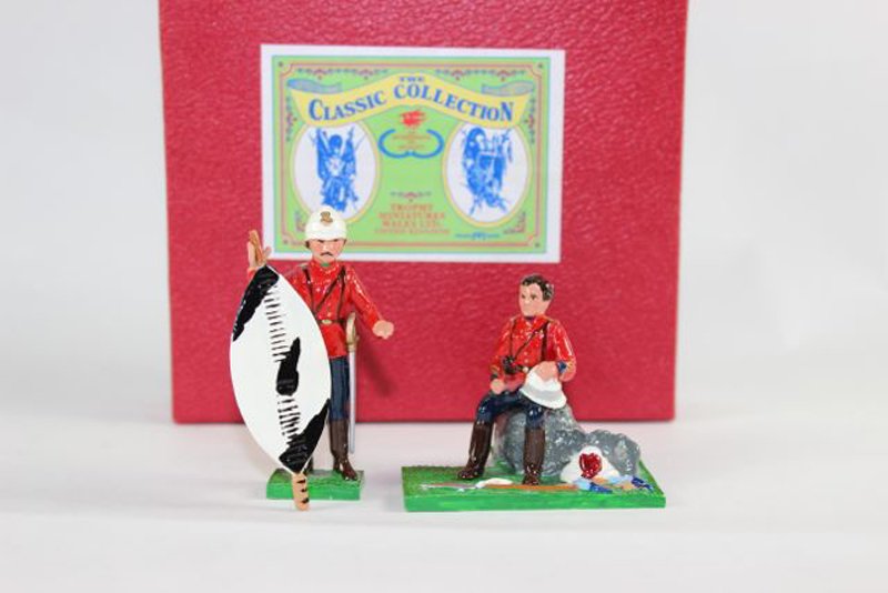 Trophy Miniatures The Zulu War Set#TD10A: Trophy Miniatures The Zulu War Set#TD10A Trophies of War Chard and Bromhead having their photograph taken Excellent condition with box. 2 pieces