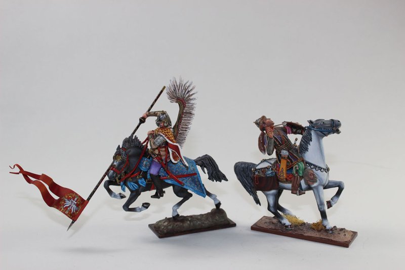 St. Petersburg Russian Miniatures: St. Petersburg Russian Miniatures Mongolian Warrior and Polish Winged Hussar Excellent condition No box. 2 pieces