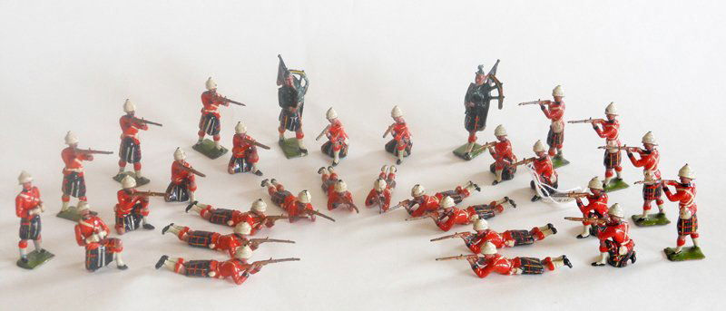 Britains From Set # 89 Cameron’s Display: Britains From Set # 89 Cameron’s Display Pre War 30 Pieces Unboxed Condition Very Good