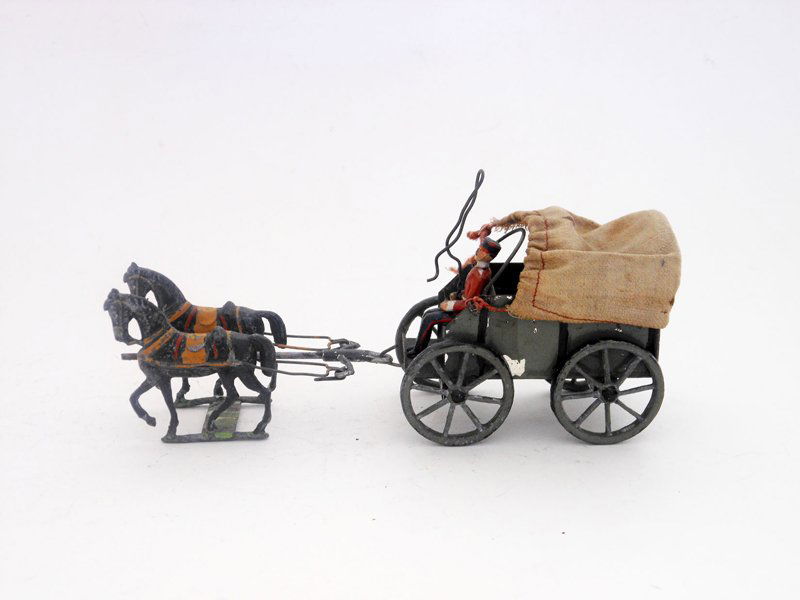 Heyde British Canvas Top Army Wagon with Driver: Heyde British Canvas Top Army Wagon with Driver Pre War 4 Pieces. Unboxed. Condition Good