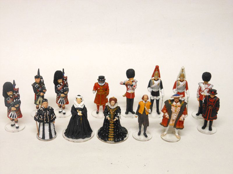 Corgi Icon Series: Corgi Icon Series King Henry VIII, Queen Elizabeth I, Mary Queen of Scots, William Shakespere, 3 Highland Pipers, Life Guard, Horse Guard, Two Yeomen Warders (Halberd missing from one) 2 Guards Musici