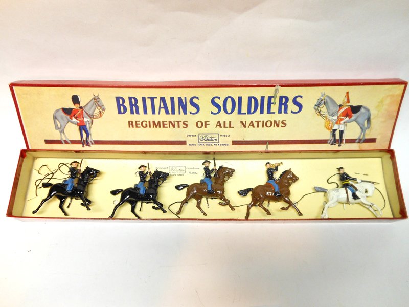 Britains Set # 2056 Union Cavalry: Britains Set # 2056 Union Cavalry with Original R.O.A.N Box Untied. Condition Very Good. Box Very Good.