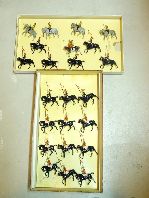 Britains Set # 2085 SCARCE Household Cavalry Musical: Britains Set # 2085 SCARCE Household Cavalry Musical Ride with Original Box (No Lid) Retied. Post War 23 Pieces Condition Excellent. Box Very Good