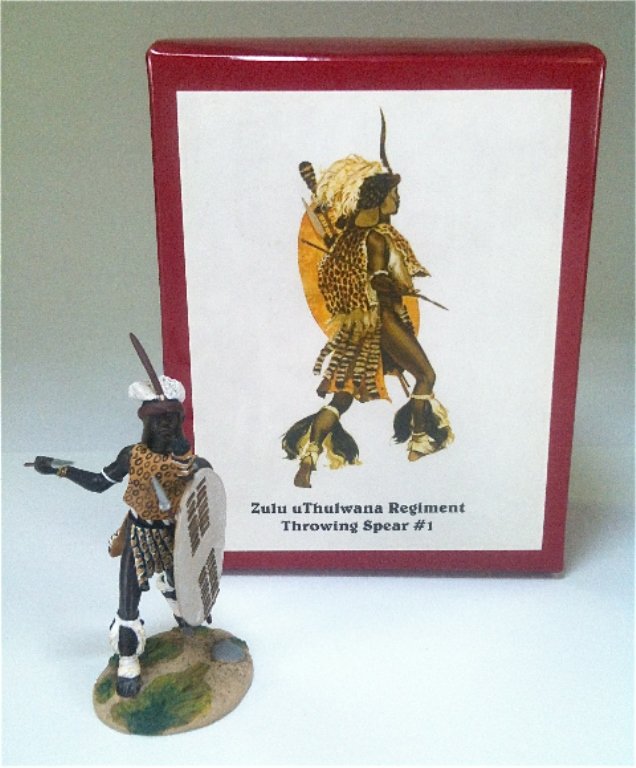 Britains Set # 20003 Zulu War Osprey Art Series: Zulu War Osprey Art Series, Zulu uThulwana Regiment Throwing Spear #1 with original box. 1 Piece. Condition Excellent.