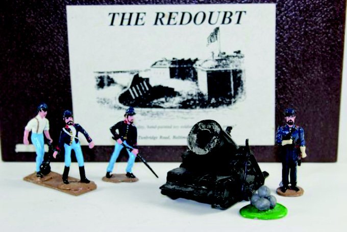 The Redoubt American Civil War Union: Mortar and Crew Excellent Condition with Box 5 pieces.