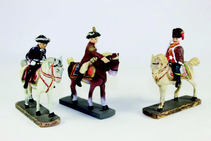 Lineol Elastolin Fredericians: George Washington Very Good Condition 3 Pieces.