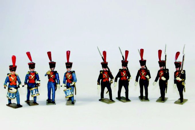 Lucotte Infantry: Bavarian Russian Very Good Condition 9 pieces.