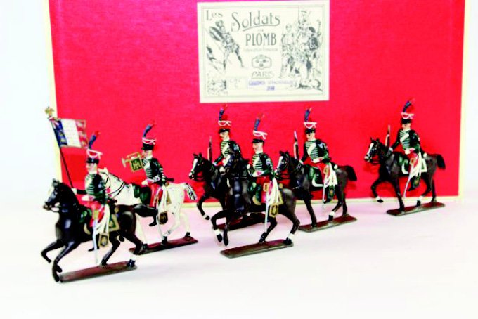 Mignot Napoleonic Cavalry: Honor Guard Excellent Condition with Box 6 pieces.