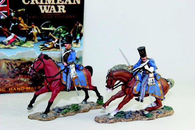 King & Country Crimean Campaign: #CRR19 #CRW20. Russian Cavalry in Action Excellent Condition with Boxes 2 pieces.