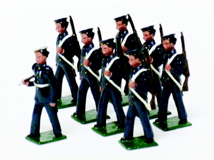 Nostalgia Set #N114 Malta Militia Div. Sub.: Malta Militia Division Submarine Engineers. 8 Pieces. Unboxed. Condition Very Good.