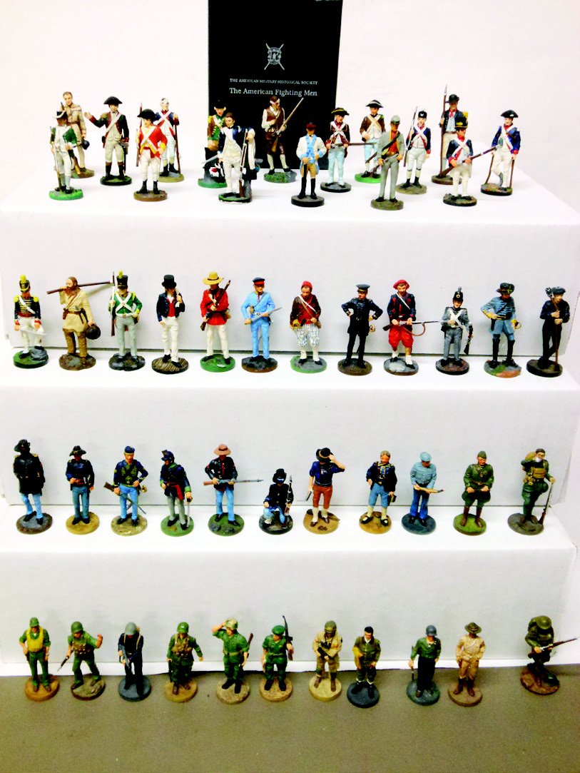 Franklin Mint American Fighting Men: Limited Edition. Franklin Mint American Fighting Men. Obtained by Subscription Only. 50 Pieces and 50 Descriptive Pamphlets. Unboxed. Condition Excellent.